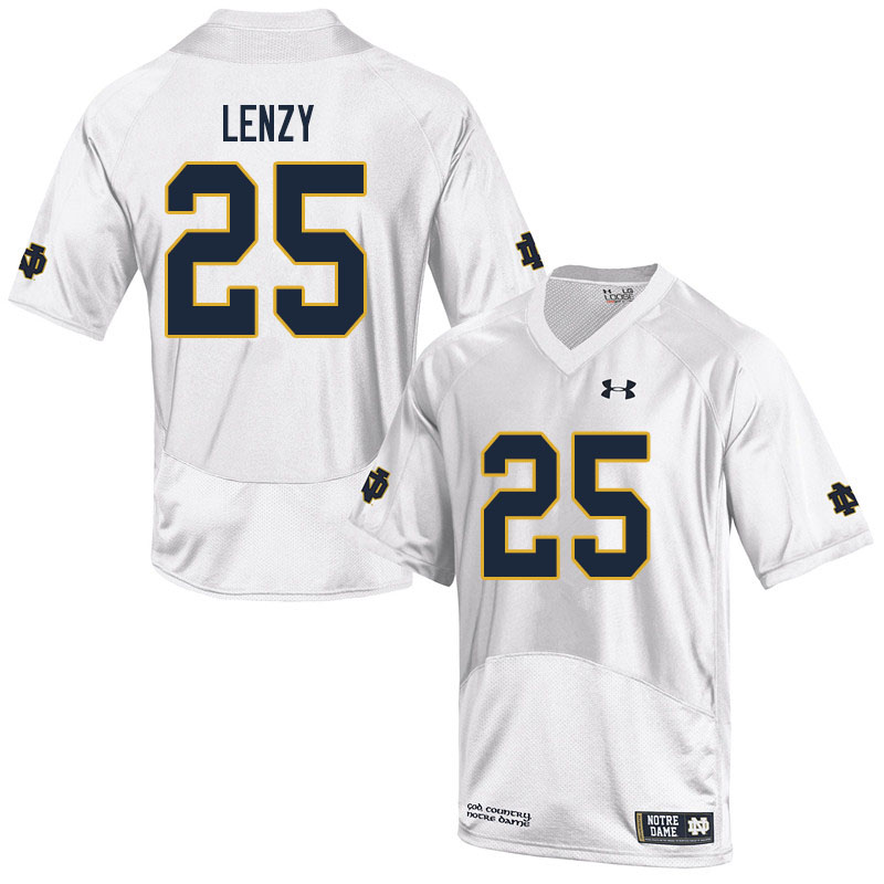 Men #25 Braden Lenzy Notre Dame Fighting Irish College Football Jerseys Sale-White